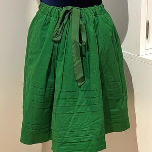 Odille cotton knee length skirt with pull string belt.